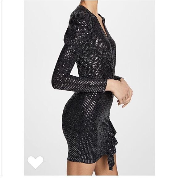 Iro New Loulou Sequin Puff Shoulder Mini Dress - Picture 6 of 11